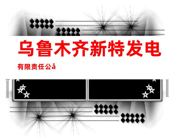 乌鲁木齐新特发电有限责任公司